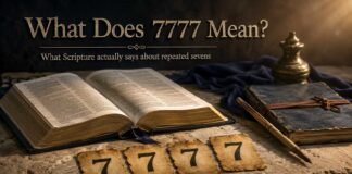 What Does 7777 Mean in the Bible with an open Bible and four sevens