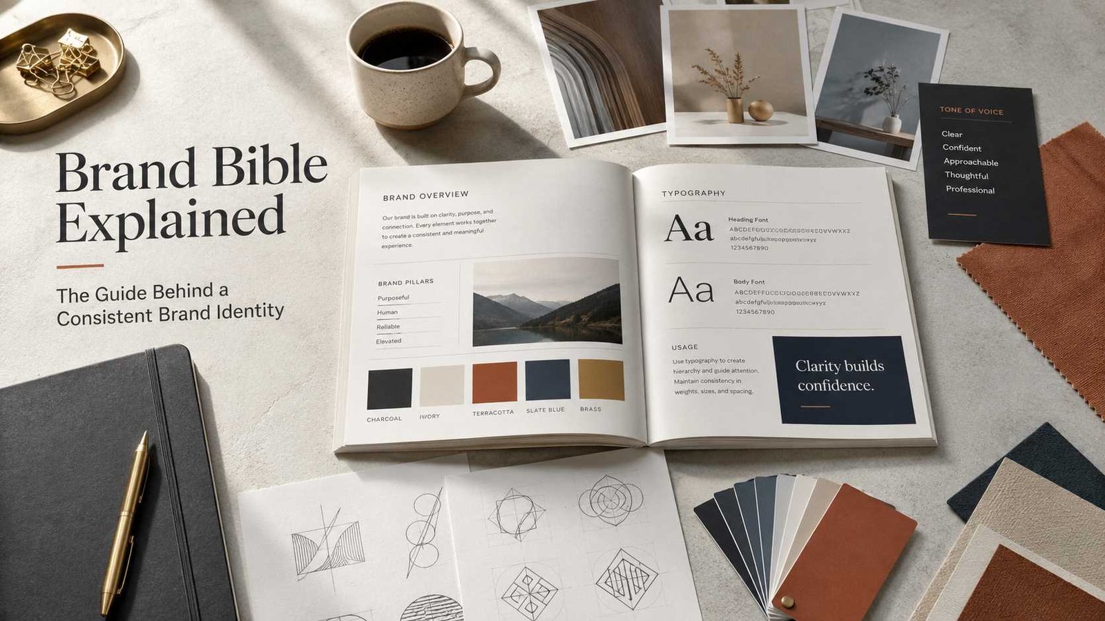 What Is a Brand Bible shown as a complete modern branding guide