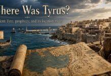Where Is Tyrus in the Bible? Ancient Tyre and Its Location Today Where Is Tyrus in the Bible shown with ancient Tyre on Lebanon’s coast