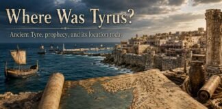 Where Is Tyrus in the Bible shown with ancient Tyre on Lebanon’s coast