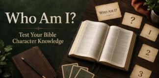 Who Am I Bible Quiz for Adults with Bible and character clues