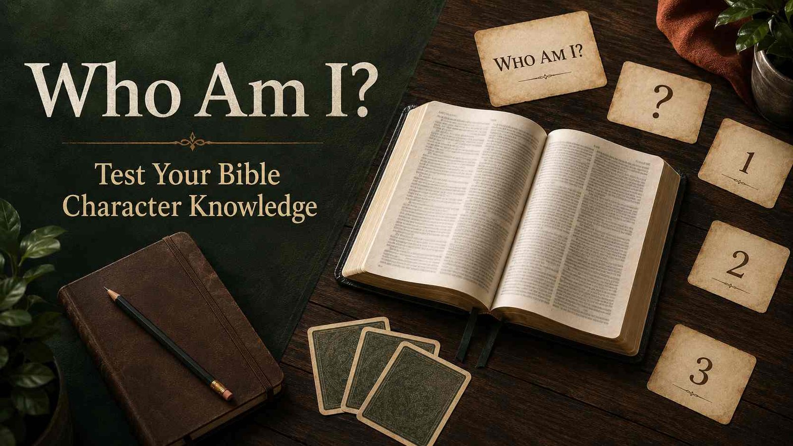Who Am I Bible Quiz for Adults with Bible and character clues