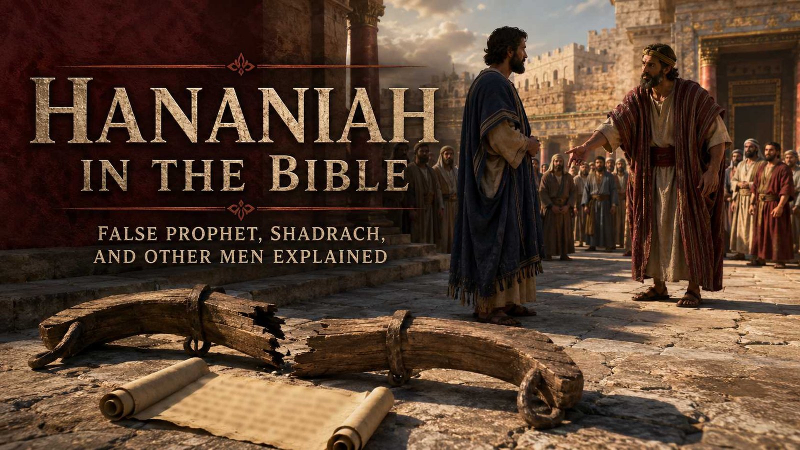 Who Is Hananiah in the Bible shown with Jeremiah and a broken yoke