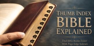 What Is a Thumb Index Bible with page-edge book index notches