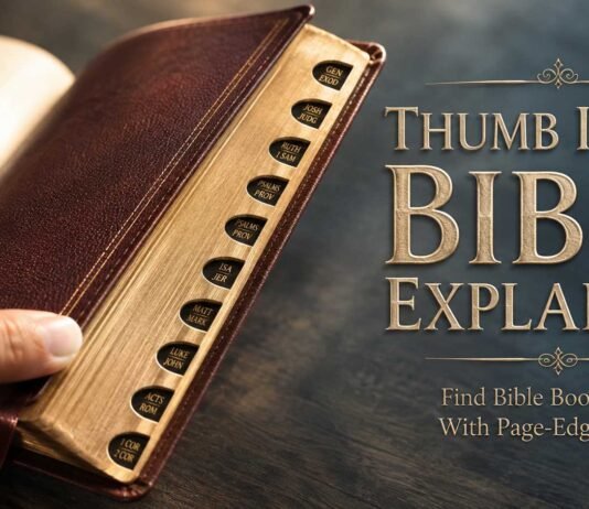What Is a Thumb Index Bible with page-edge book index notches