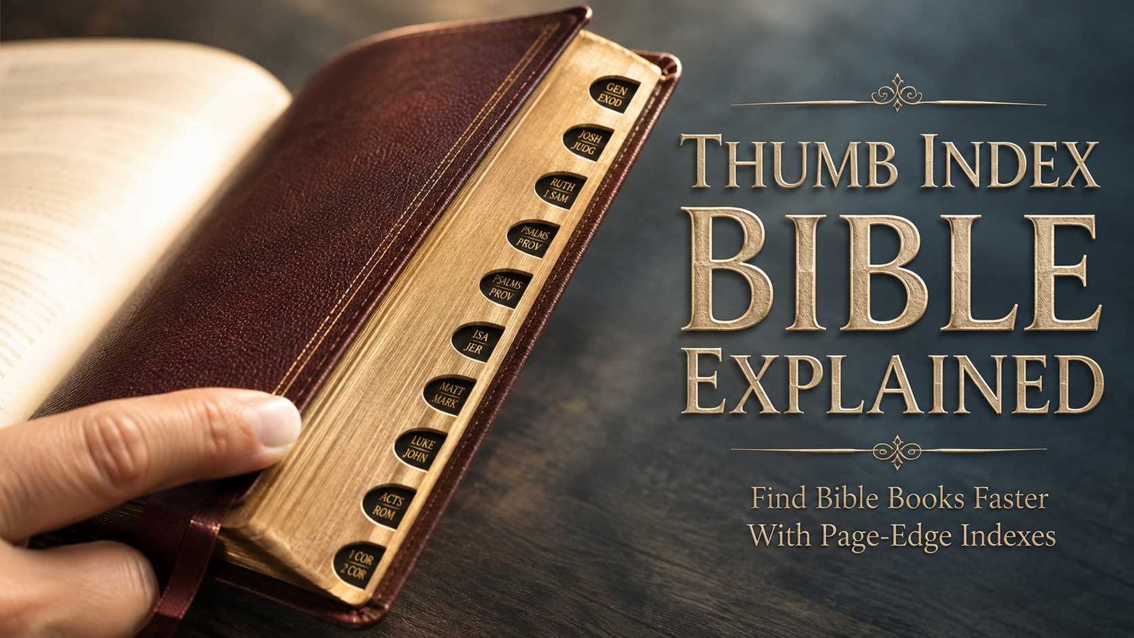 What Is a Thumb Index Bible with page-edge book index notches