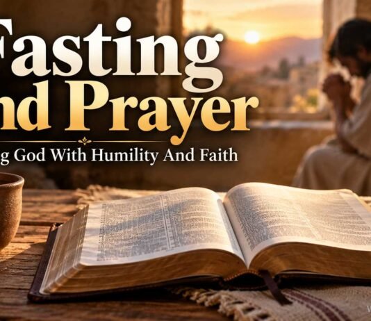 Preaching on Fasting and Prayer: Biblical Power, Purpose, and Practice Biblical preaching on fasting and prayer with open Bible