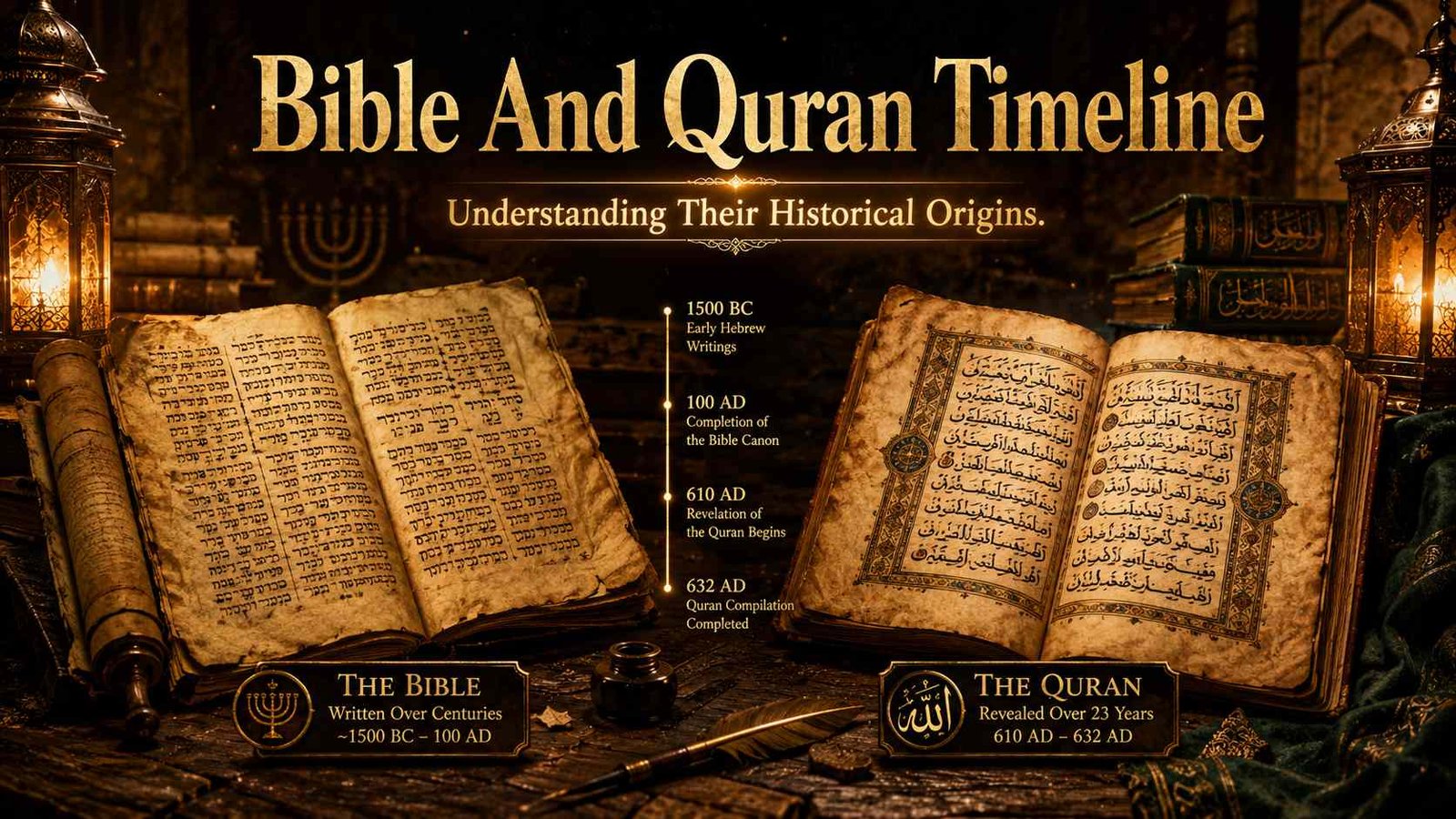 Historical comparison of the Quran and the Bible manuscripts