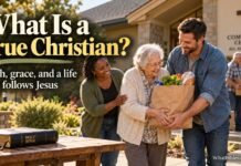 What Is a True Christian? Volunteers helping a neighbor