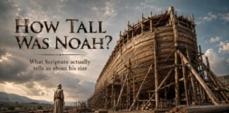 How tall was Noah in the Bible beside the enormous wooden ark