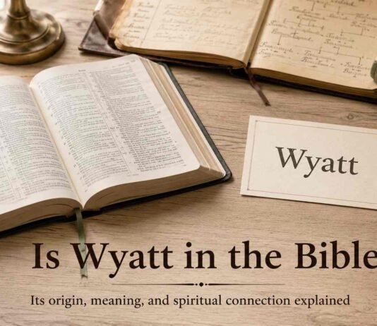 Is the Name Wyatt in the Bible? Meaning, Origin, and Sp Adams** Is the name Wyatt in the Bible beside an open Bible study page