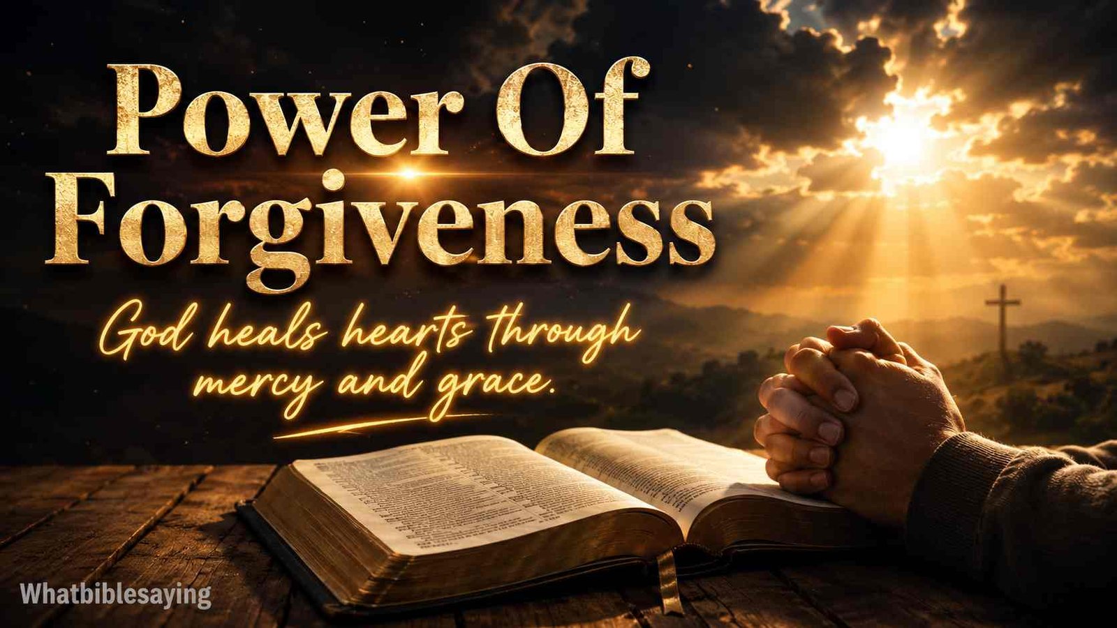 Open Bible showing what the Bible says about forgiveness