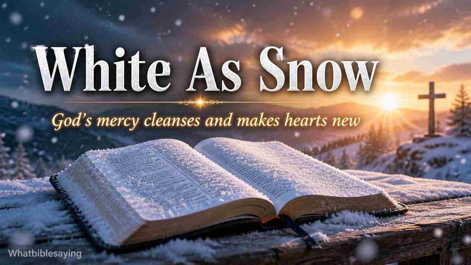 Snow symbolism in the Bible showing purity and divine cleansing