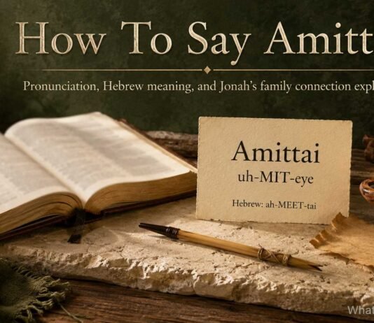 How To Pronounce Amittai In The Bible: Meaning and Who He Was How to pronounce Amittai in the Bible name guide