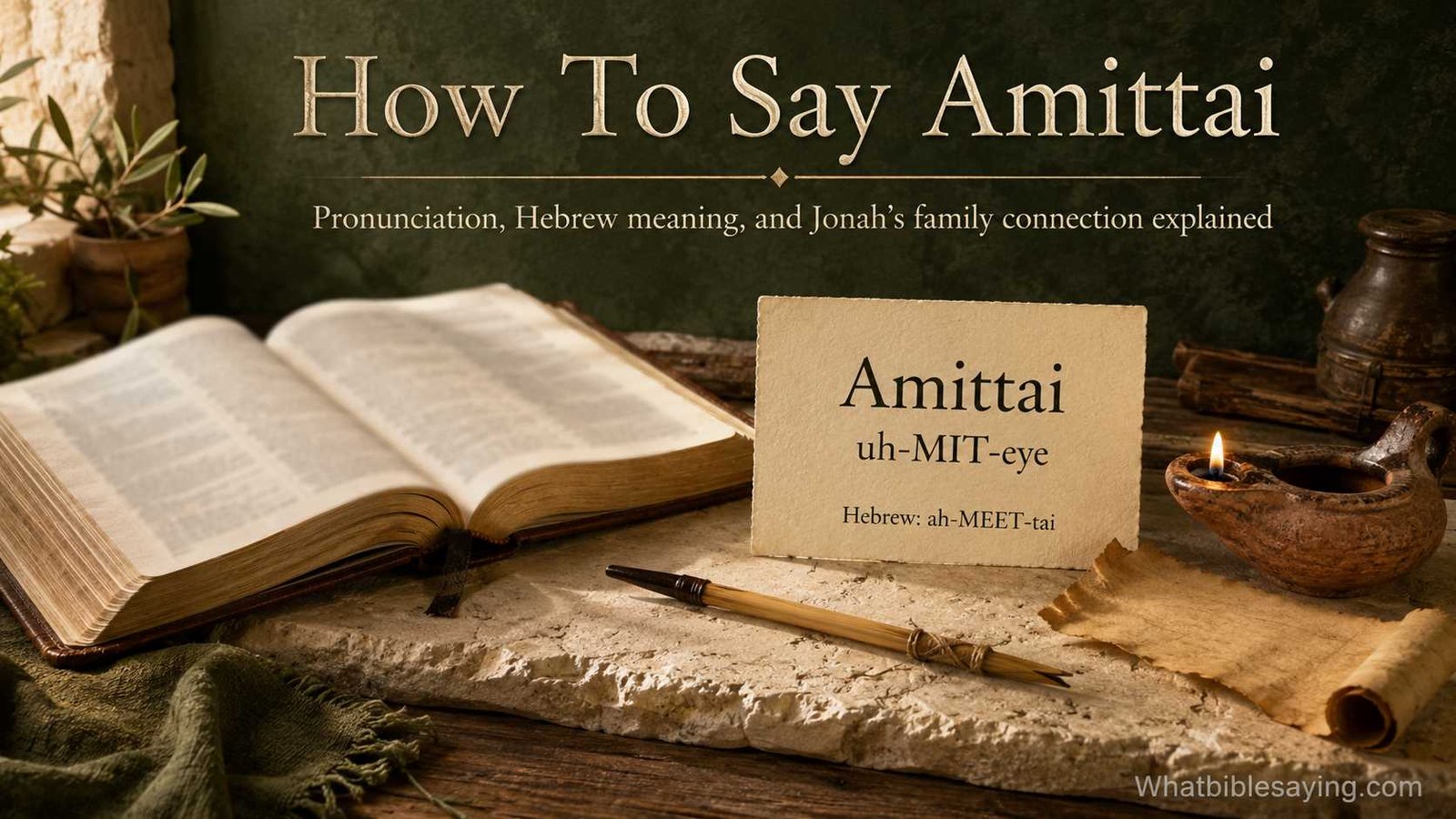 How to pronounce Amittai in the Bible name guide