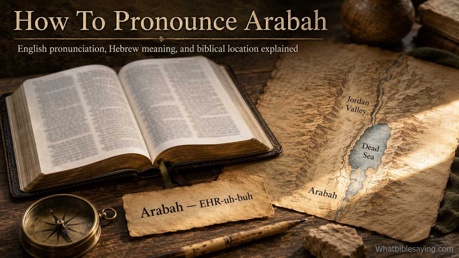 How to pronounce Arabah in the Bible correctly