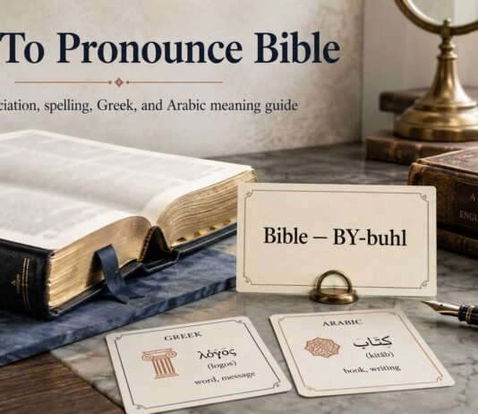 How To Pronounce Bible: Spelling, Greek, Arabic, and Meaning How To Pronounce Bible in English and Greek