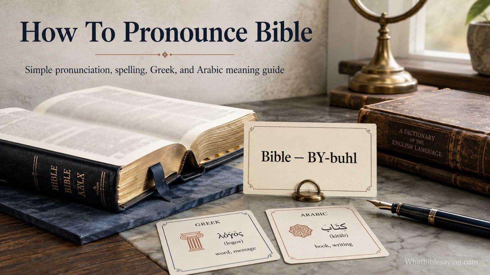 How To Pronounce Bible in English and Greek