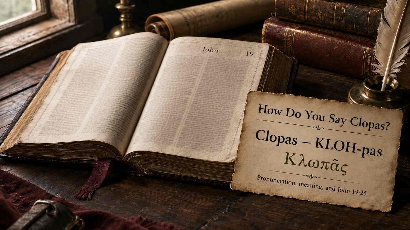 How to pronounce Clopas in the Bible with Greek name guide