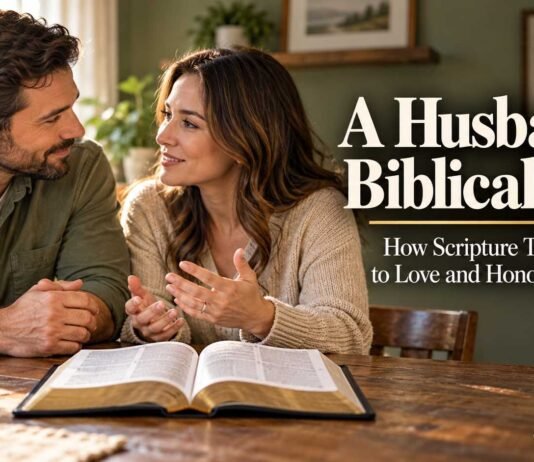 How a Man Should Treat His Wife: Bible Verses on Love and Respect Husband and wife reading a Bible together at home